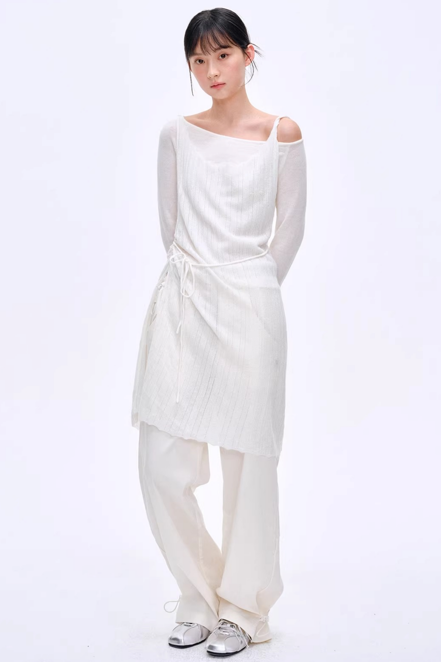 Lyocell Blend Color-Block Pants