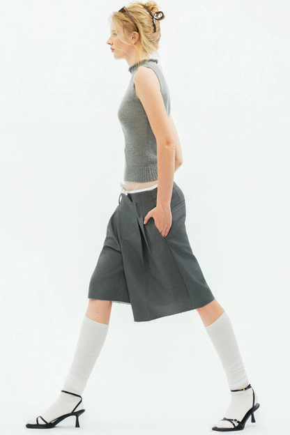 Tencel Wool Pleated Pants