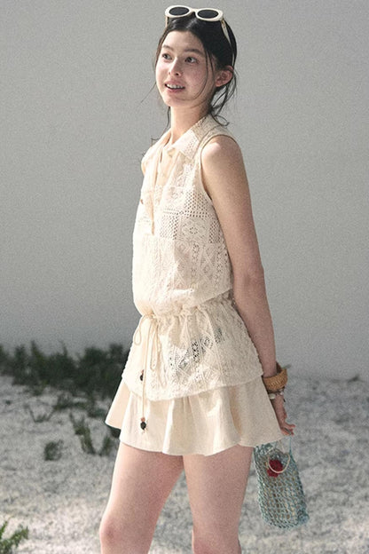 Lace Hollow-Out Summer Top