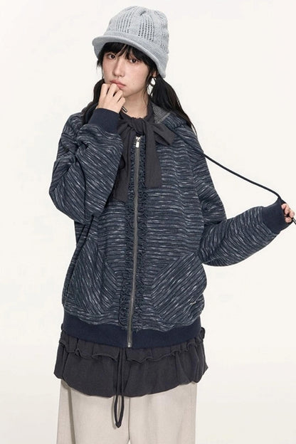 Fungus Edge Lambswool Hooded Cardigan