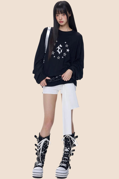 American Star Print Long Sleeve T-Shirt