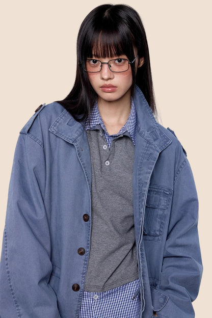 Vintage Cargo Zip Jacket