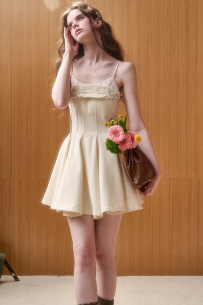 Wool Fluffy Camisole Dress