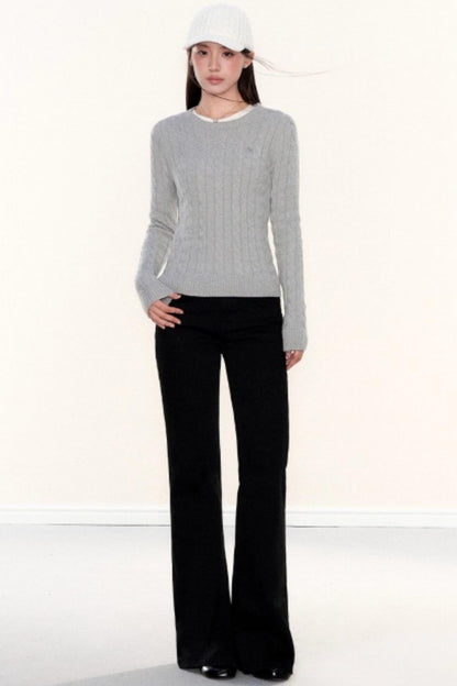 Vintage Twist Cable Knit Sweater