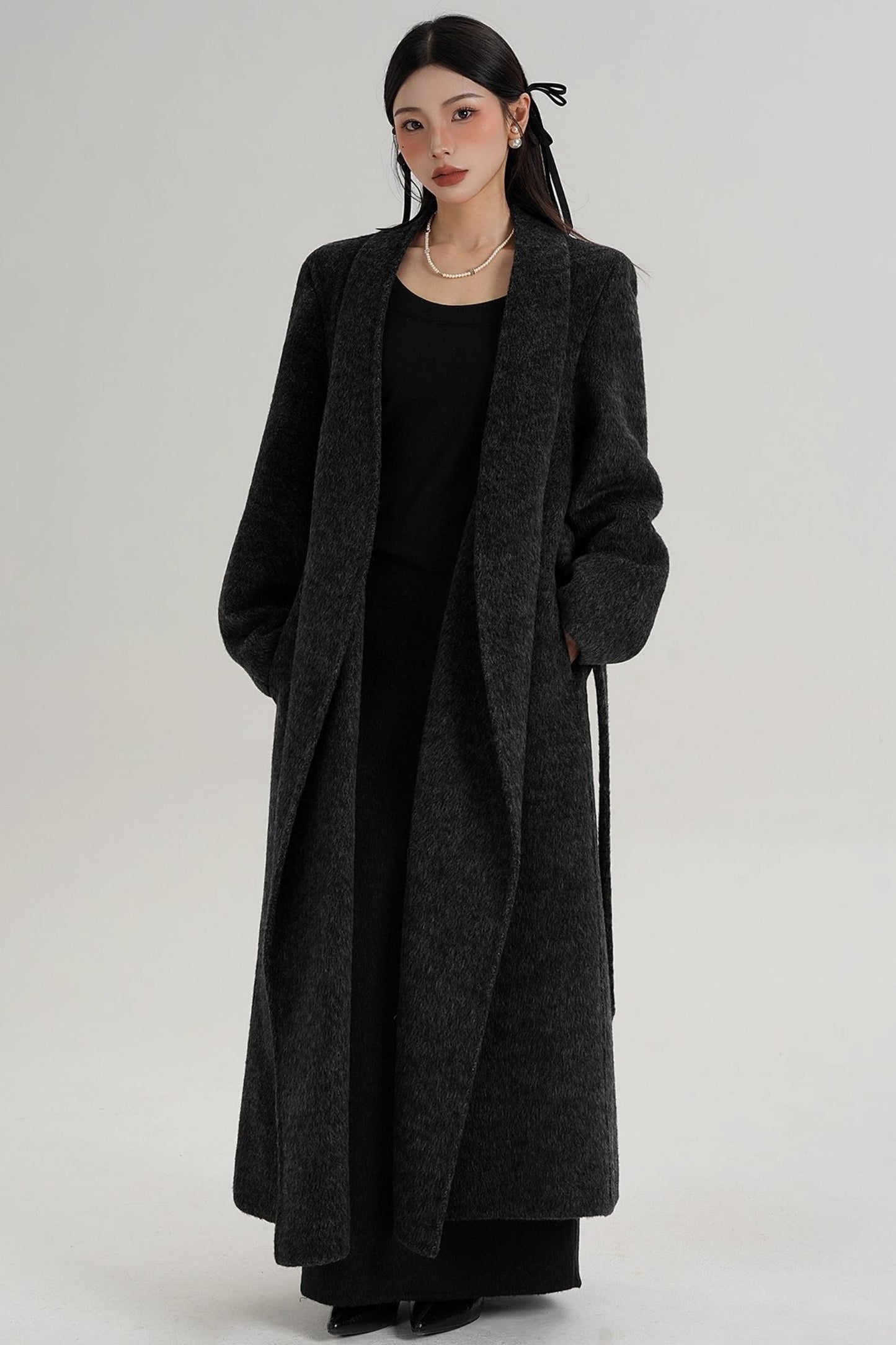 Elegant Double-Sided Long Wool Coat