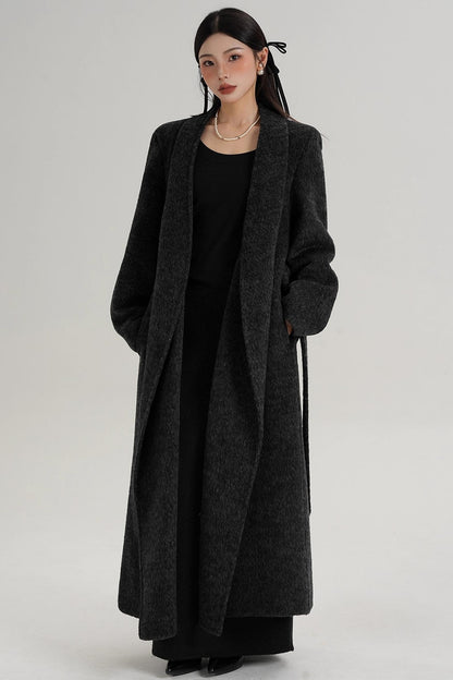 Elegant Double-Sided Long Wool Coat