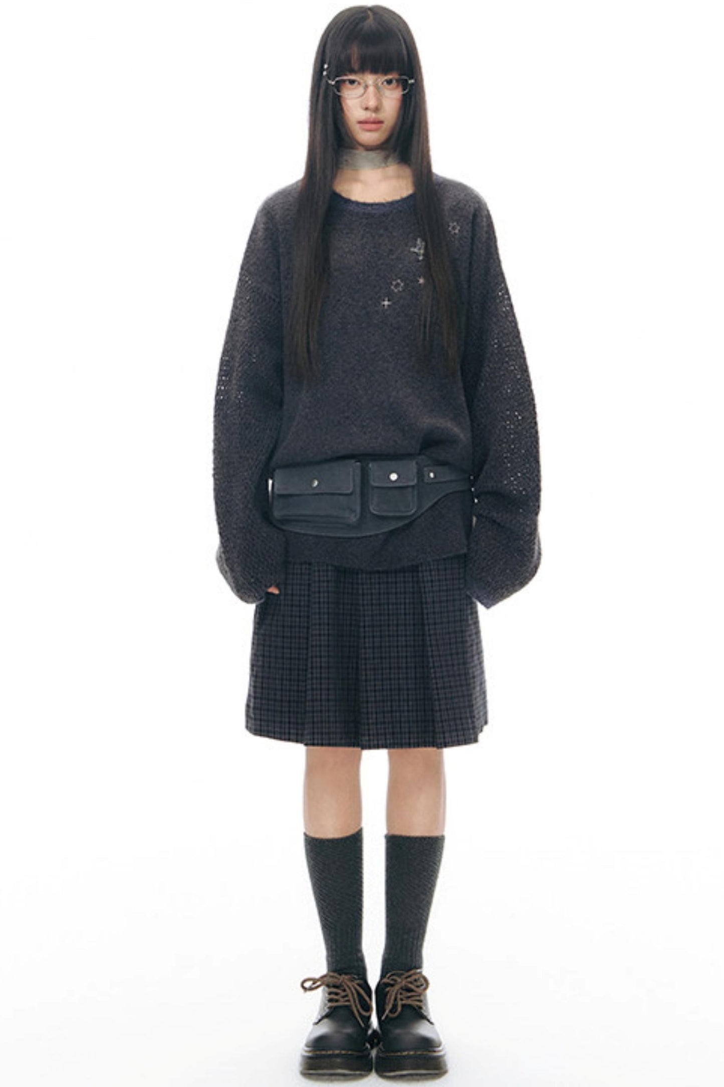 Embroidered Star Knit Sweater