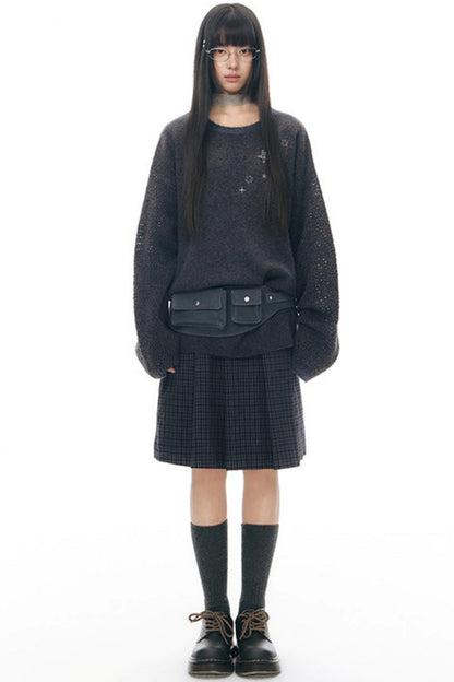 Embroidered Star Knit Sweater