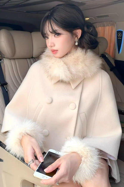 Vintage Plaid Wool Cape Set-Up