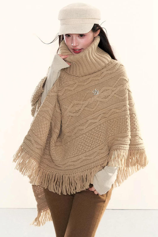 Cable Knit Tassel Sweater