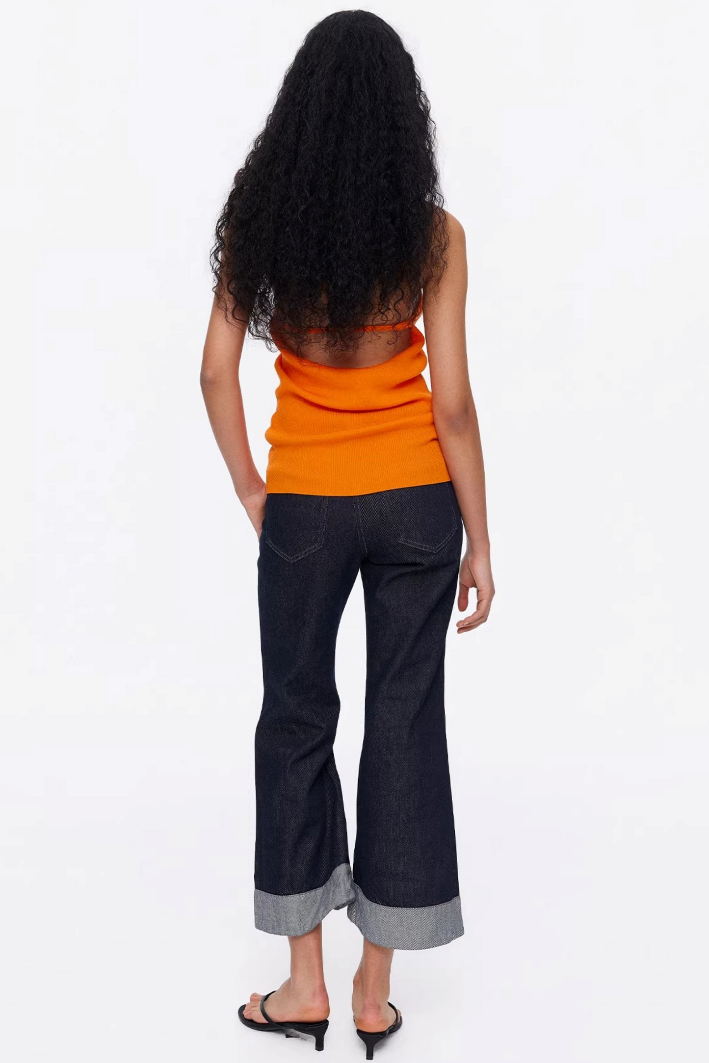 Lyocell Lace-Up Ribbed Vest