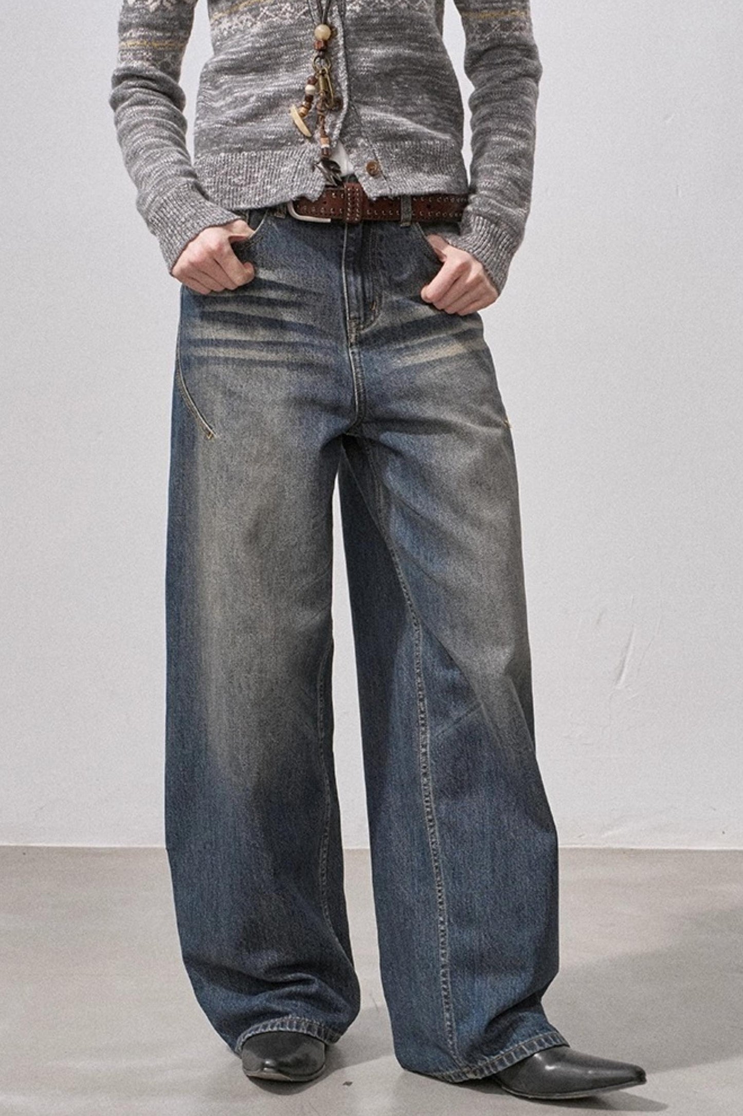Seamless Whiskered Vintage Jeans