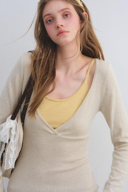 Wool Blend Color-Blocked Sweater