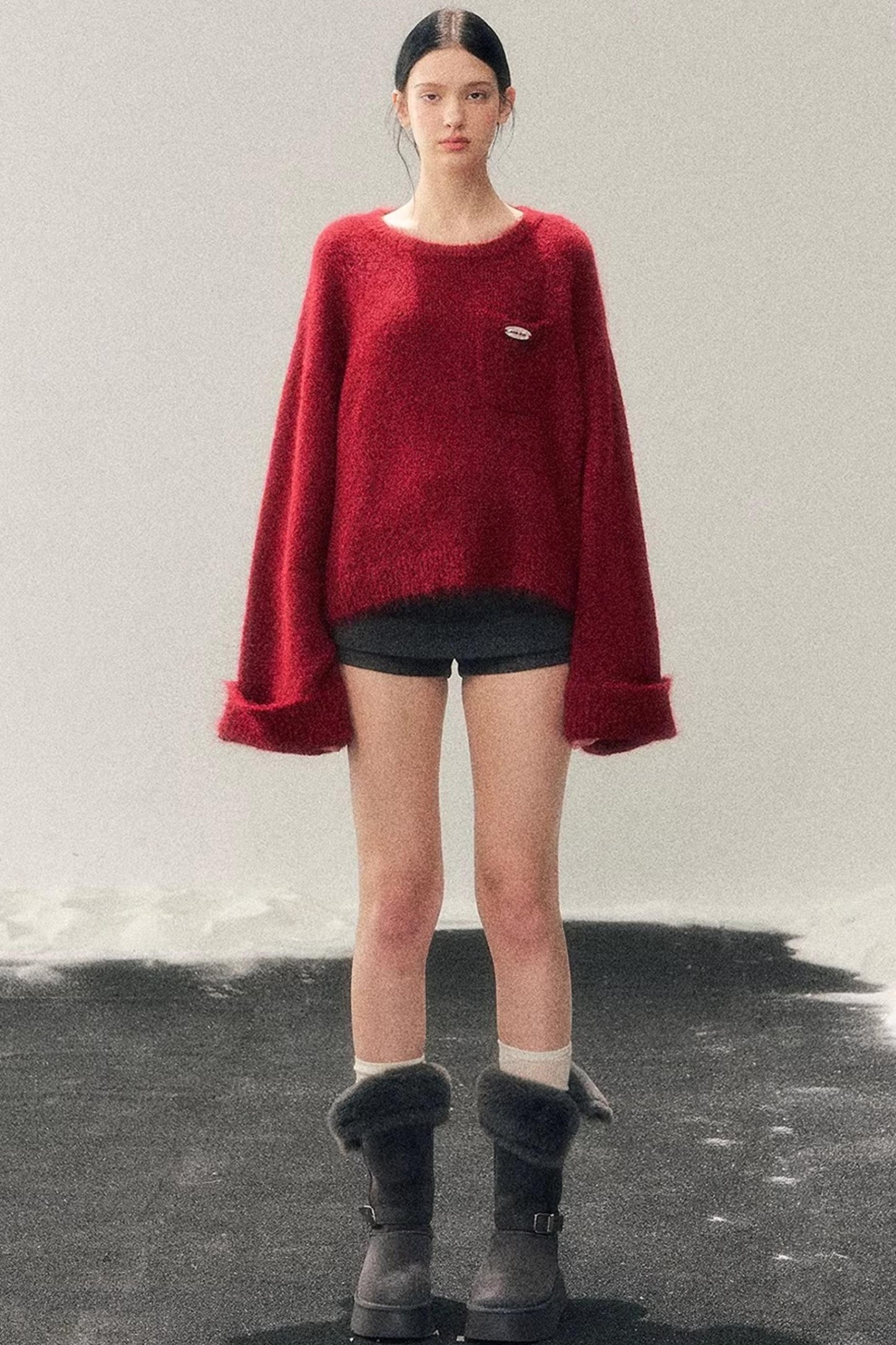 Winter Mohair Red Sweater