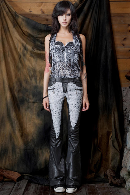 Retro Slimming Denim Trousers