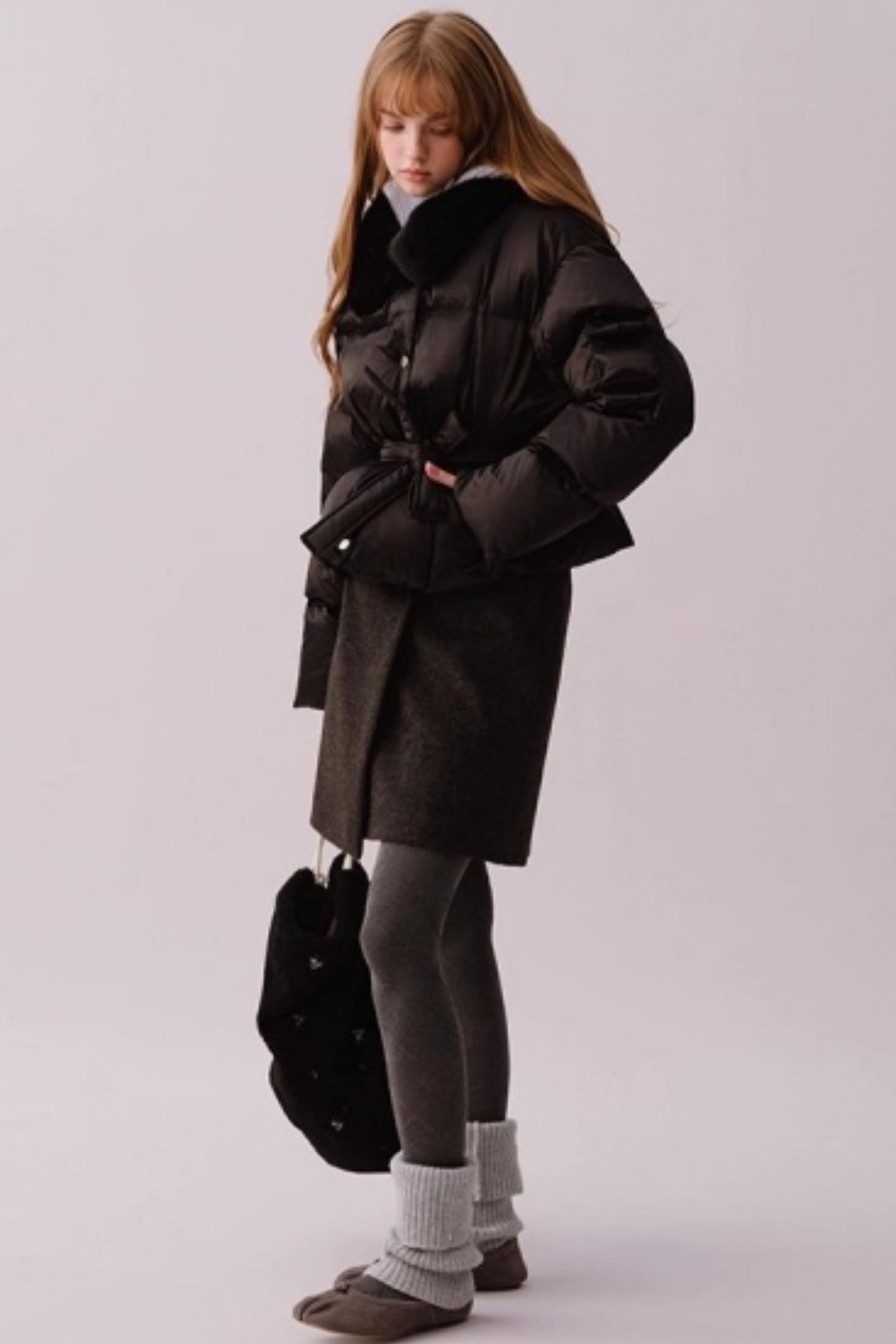 Heavy Woolen Patchwork Skirt