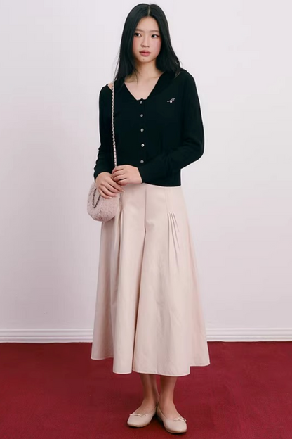 Vintage Pleated Skirt Pants