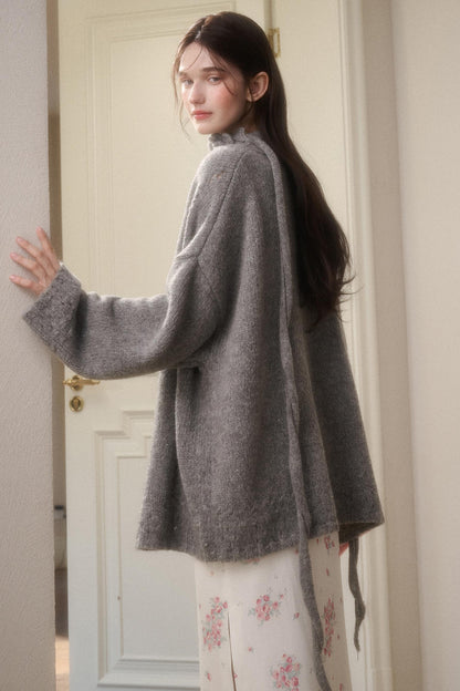 Fluffy Wool Long Cardigan