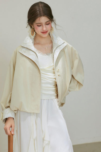 Lace Autumn Trench Coat