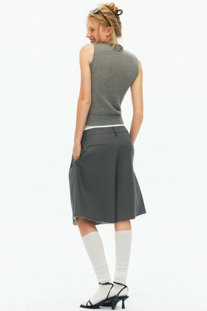 Tencel Wool Pleated Pants