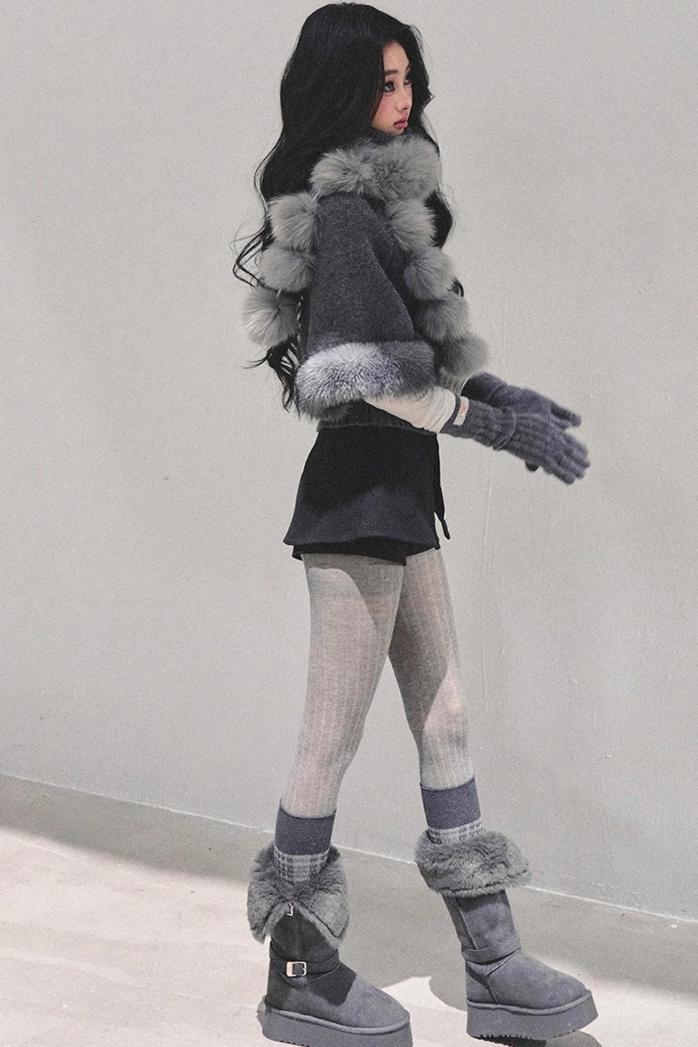 Korean Mohair Turtleneck Sweater