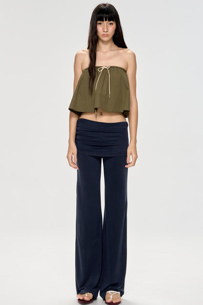 Bright Blue Backless Plunge Top