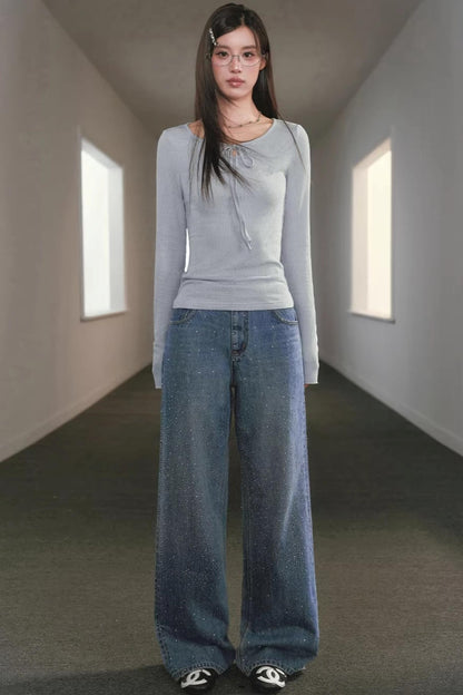 Starry Sky Rhinestone Jeans