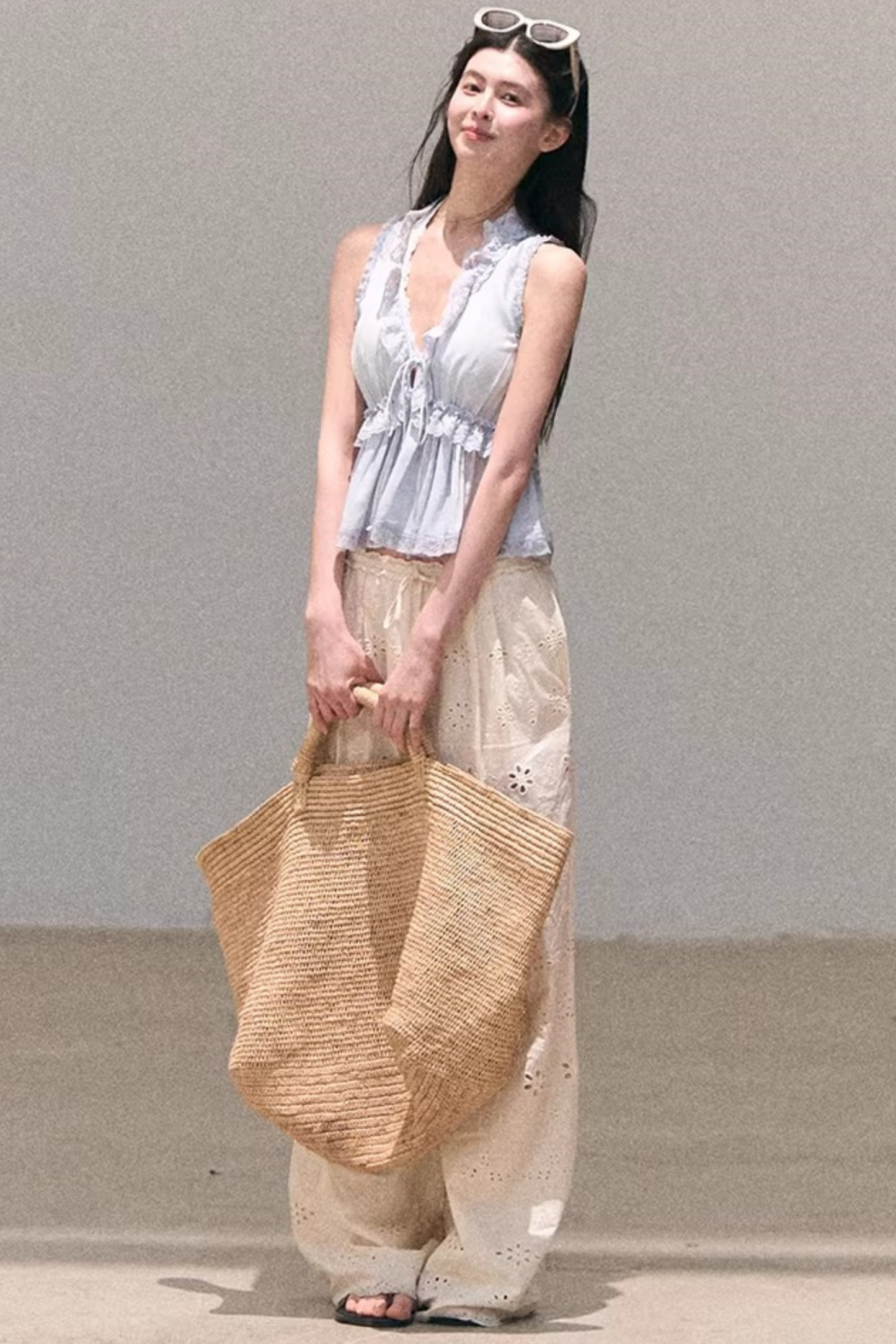 Embroidered Pure Cotton Pants