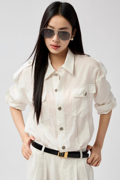 Elegant Line White Shirt