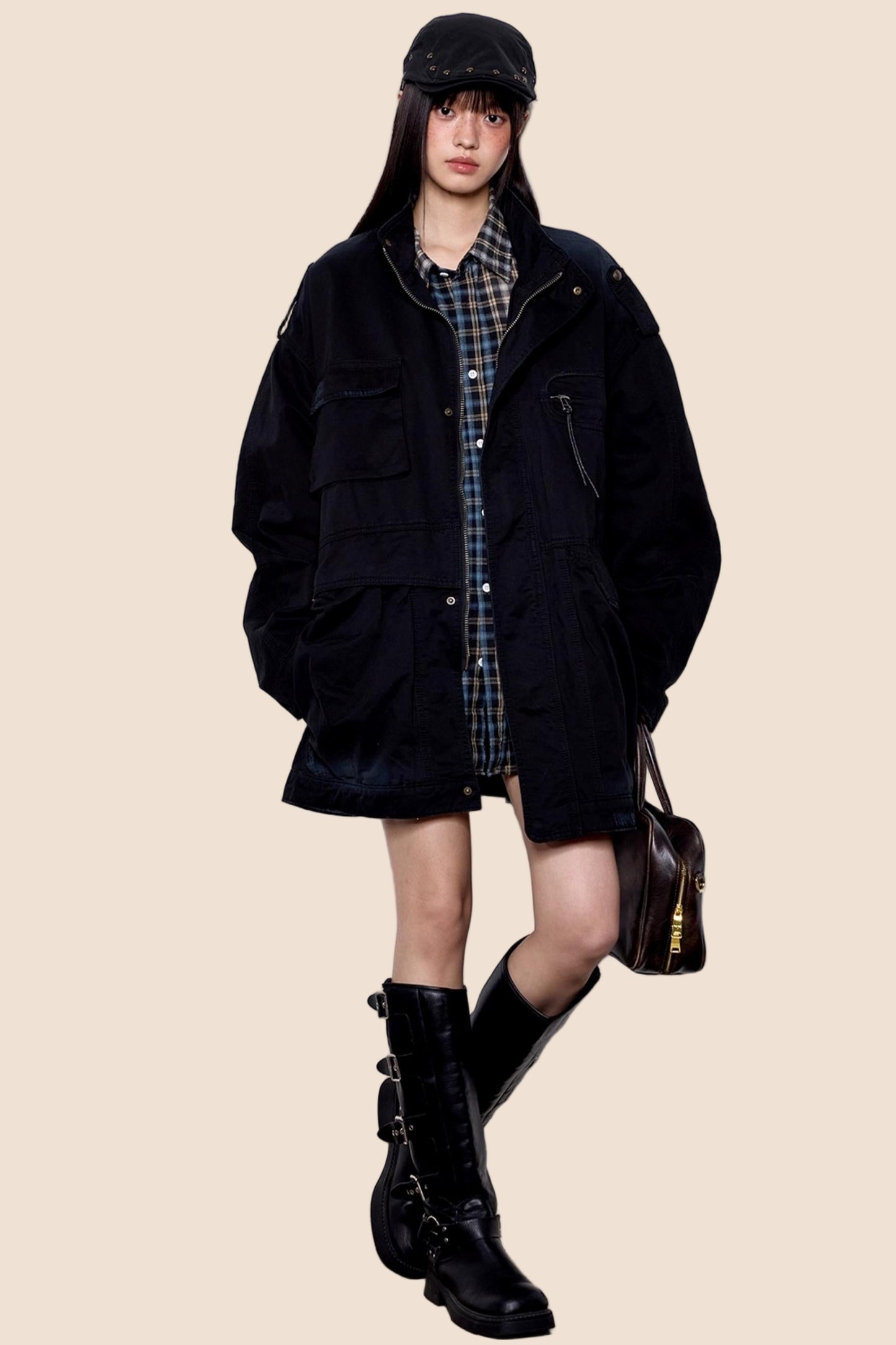 American Vintage Distressed Cargo Jacket