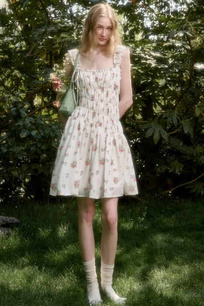 Vintage Floral Halter Dress