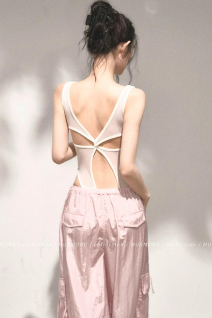 Open Back Mesh Bodysuit