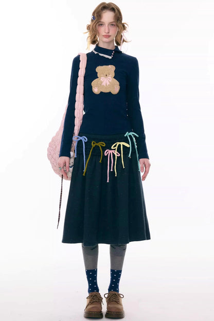 Ruffled Multi-Color Bow Skirt