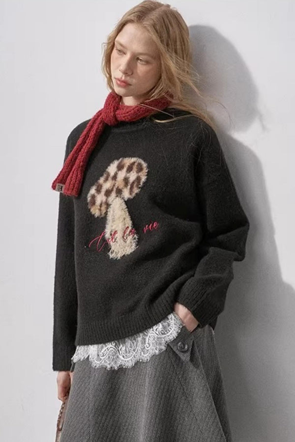 Mushroom Knit Sweater
