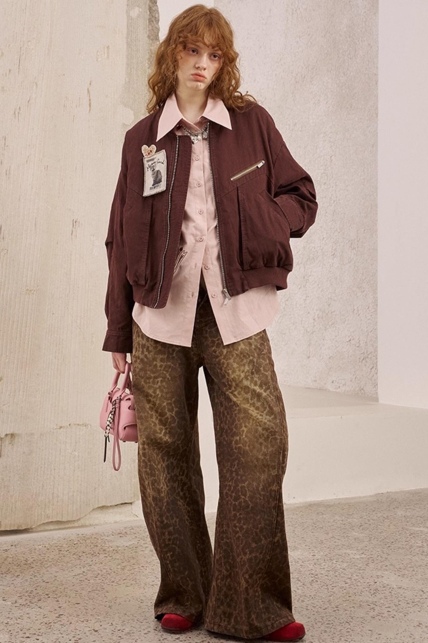 Leopard Split Wide Leg Pants