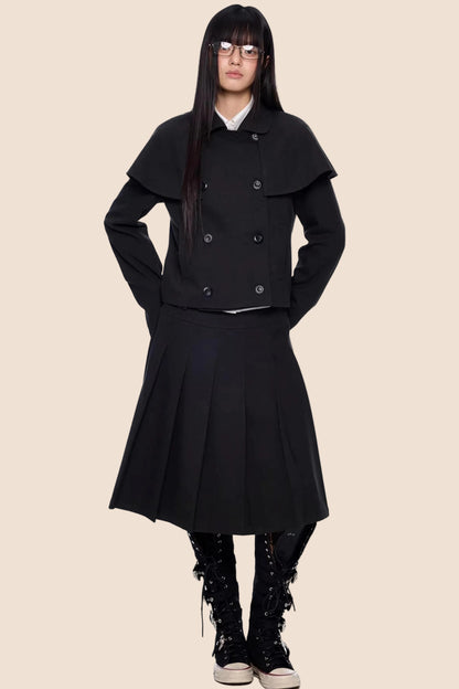 Doppelreihiger Cape-Mantel