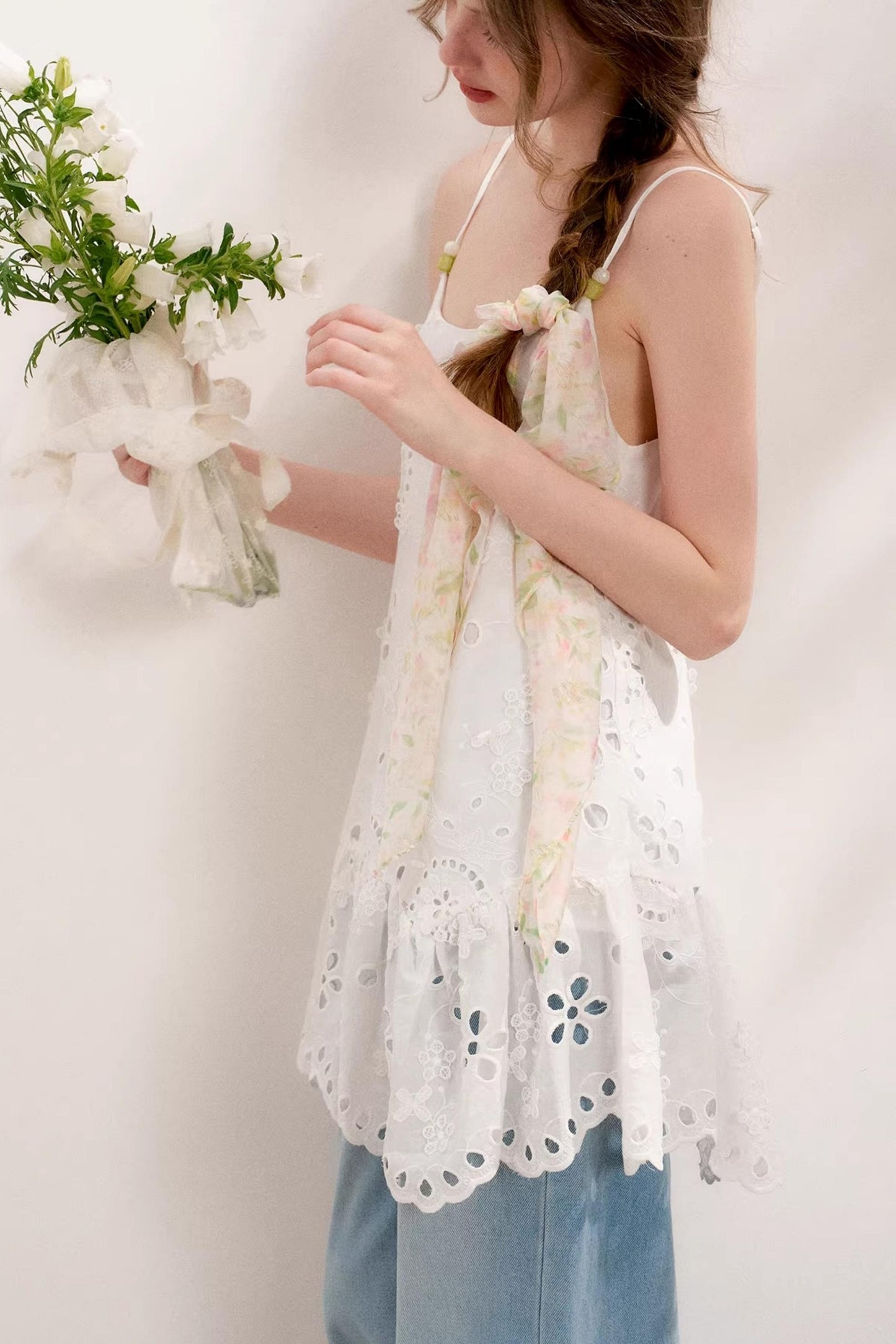 Island Chic Beaded Halter Dress