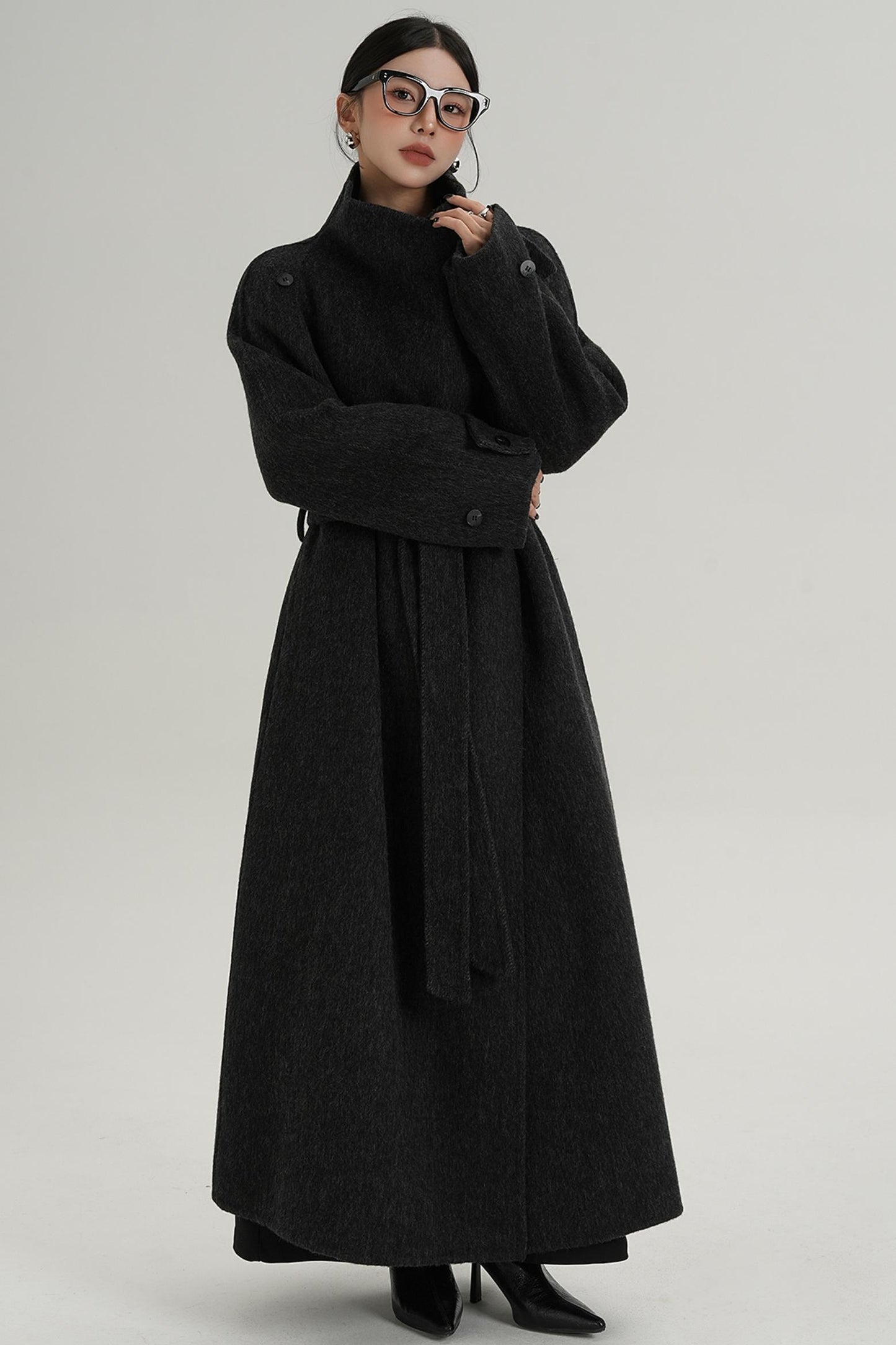 Stand-Up Wool Coat