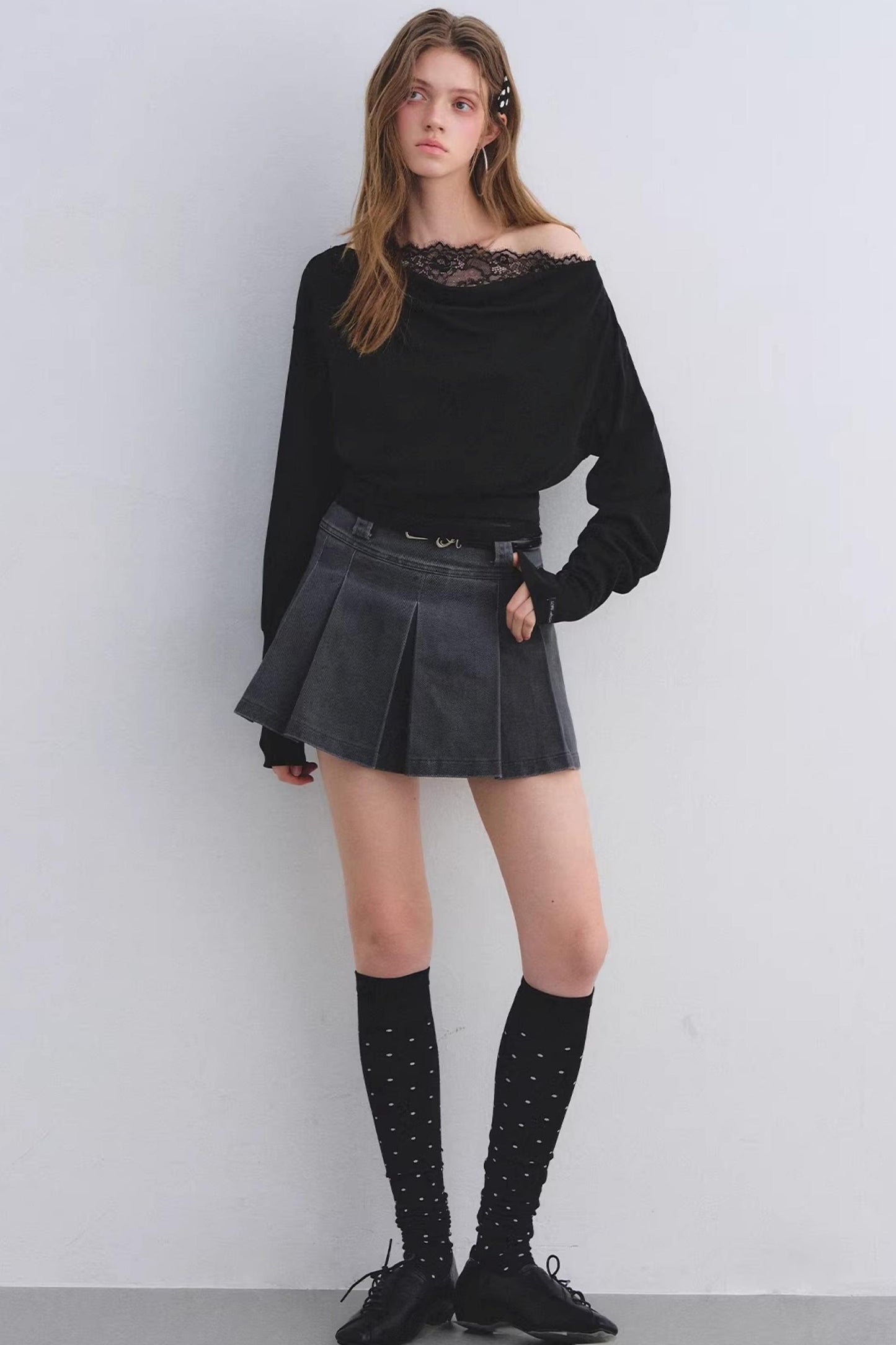 Love Asgony Off-Shoulder Top set-Up