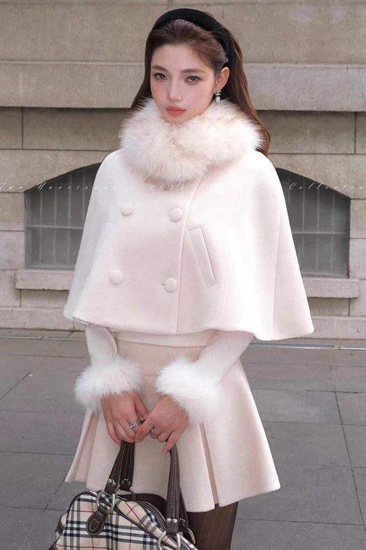 Vintage Plaid Wool Cape Set-Up