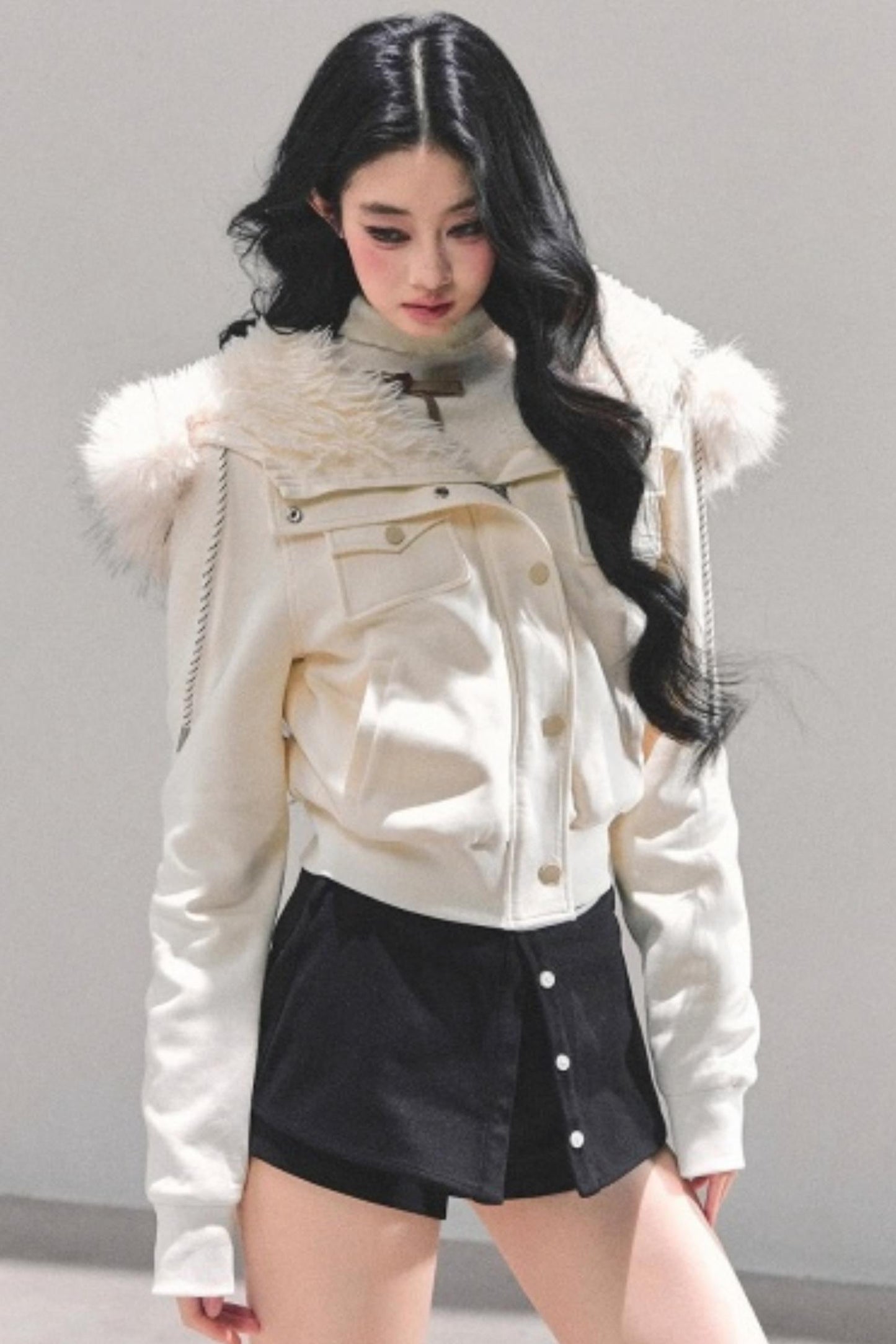 Winter Plush Hooded Coat