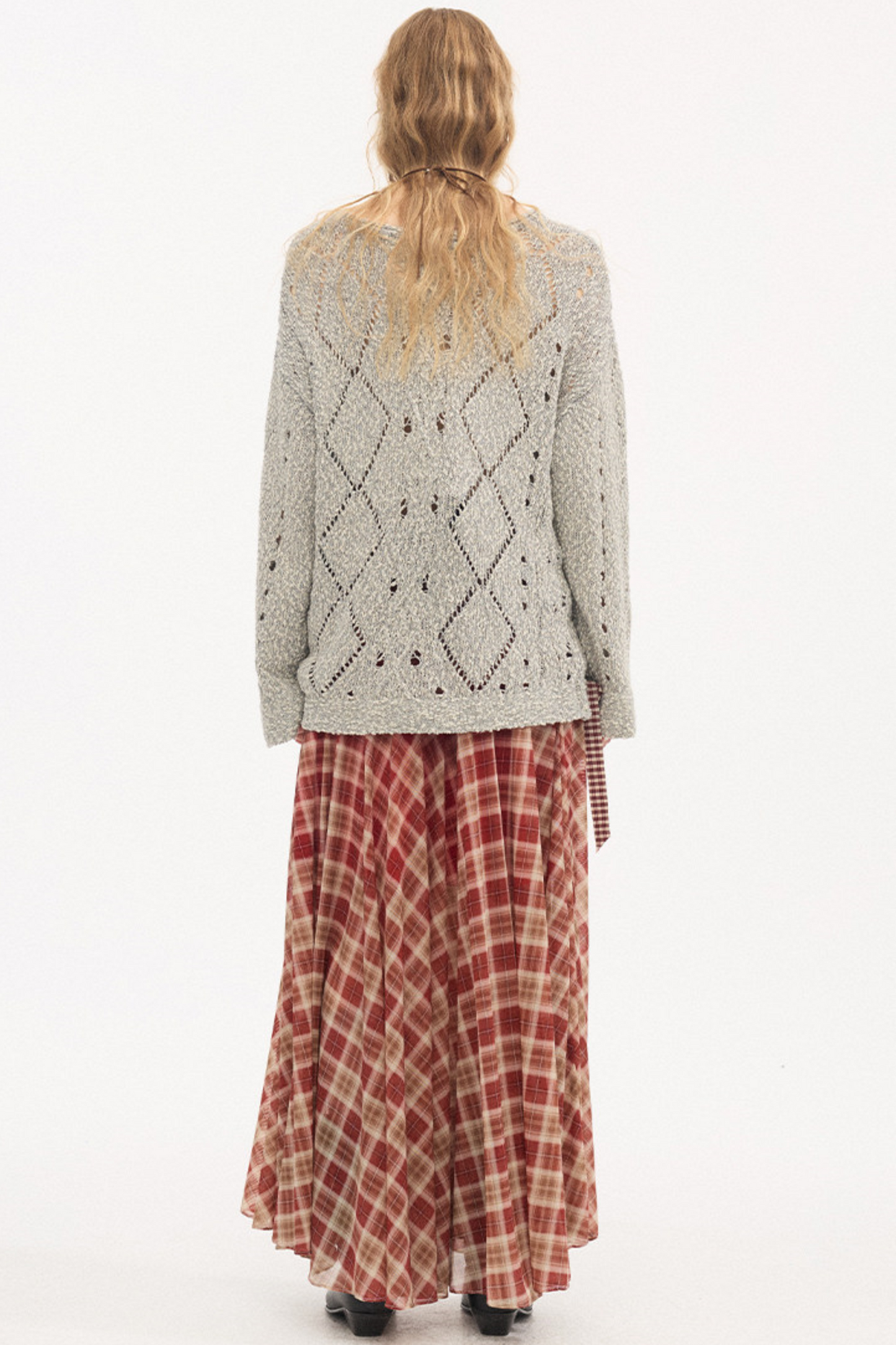 Strappy Quilted Hollow Sweater