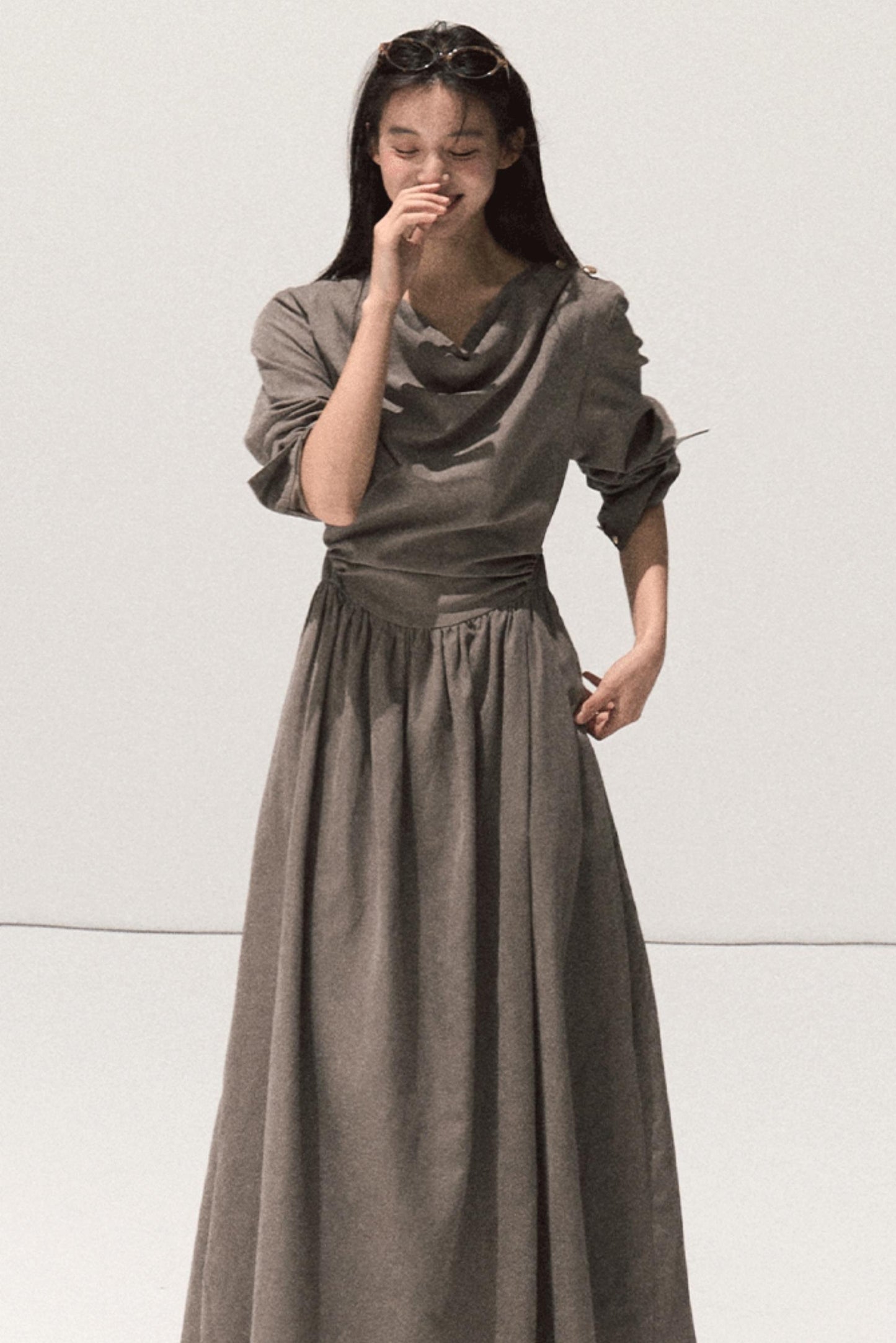 The Moon Swing Collar Dress