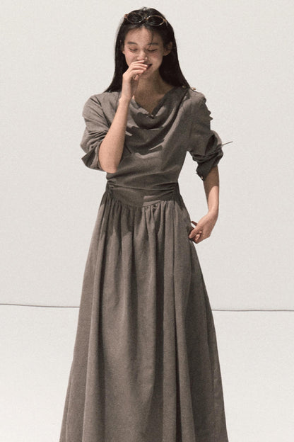 The Moon Swing Collar Dress