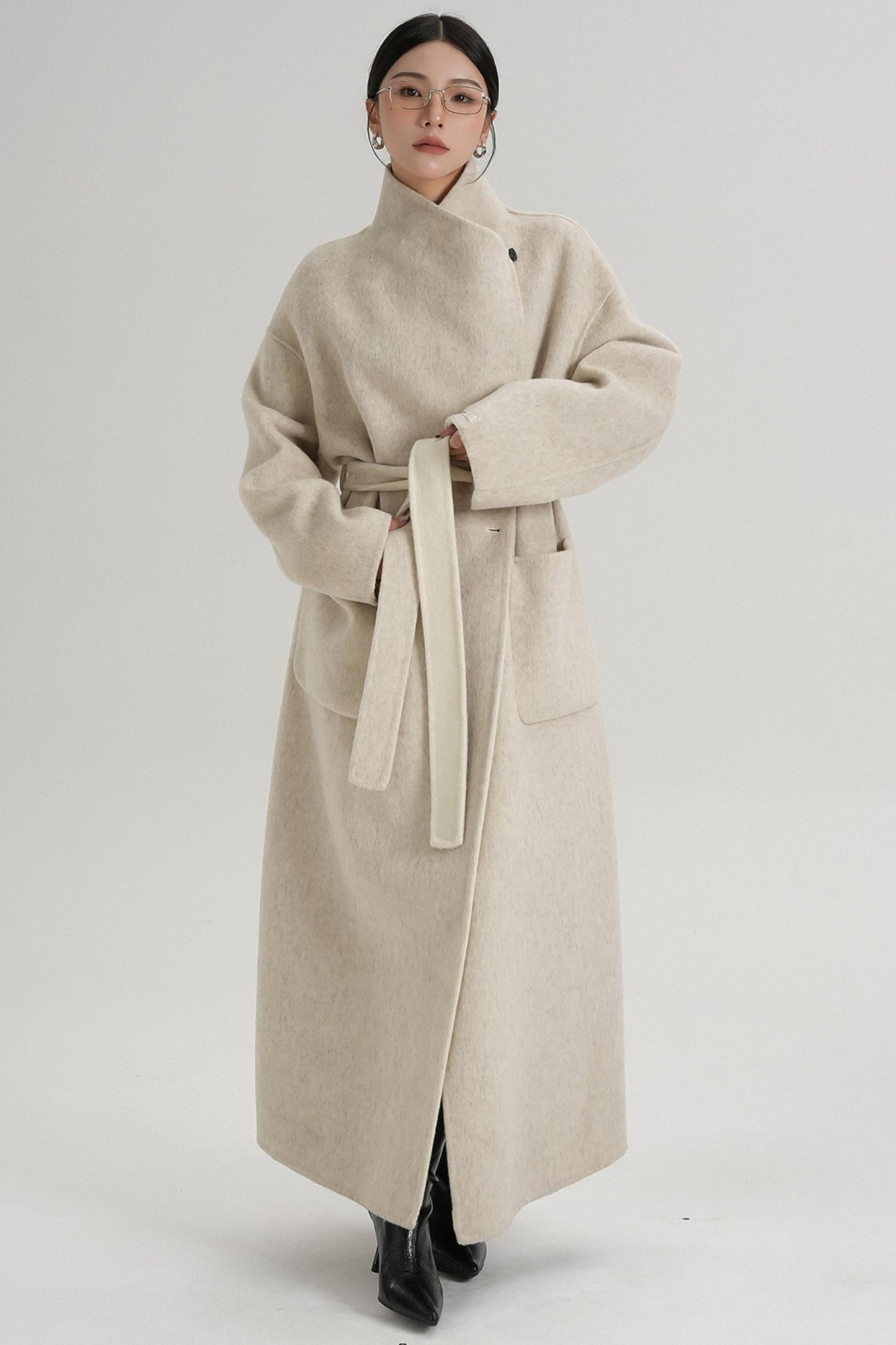 Stand-Up Wool Coat