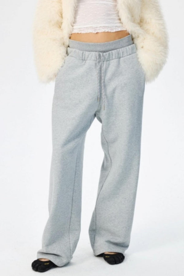 Fur Collar Hooded Sweatshirt Set-Up