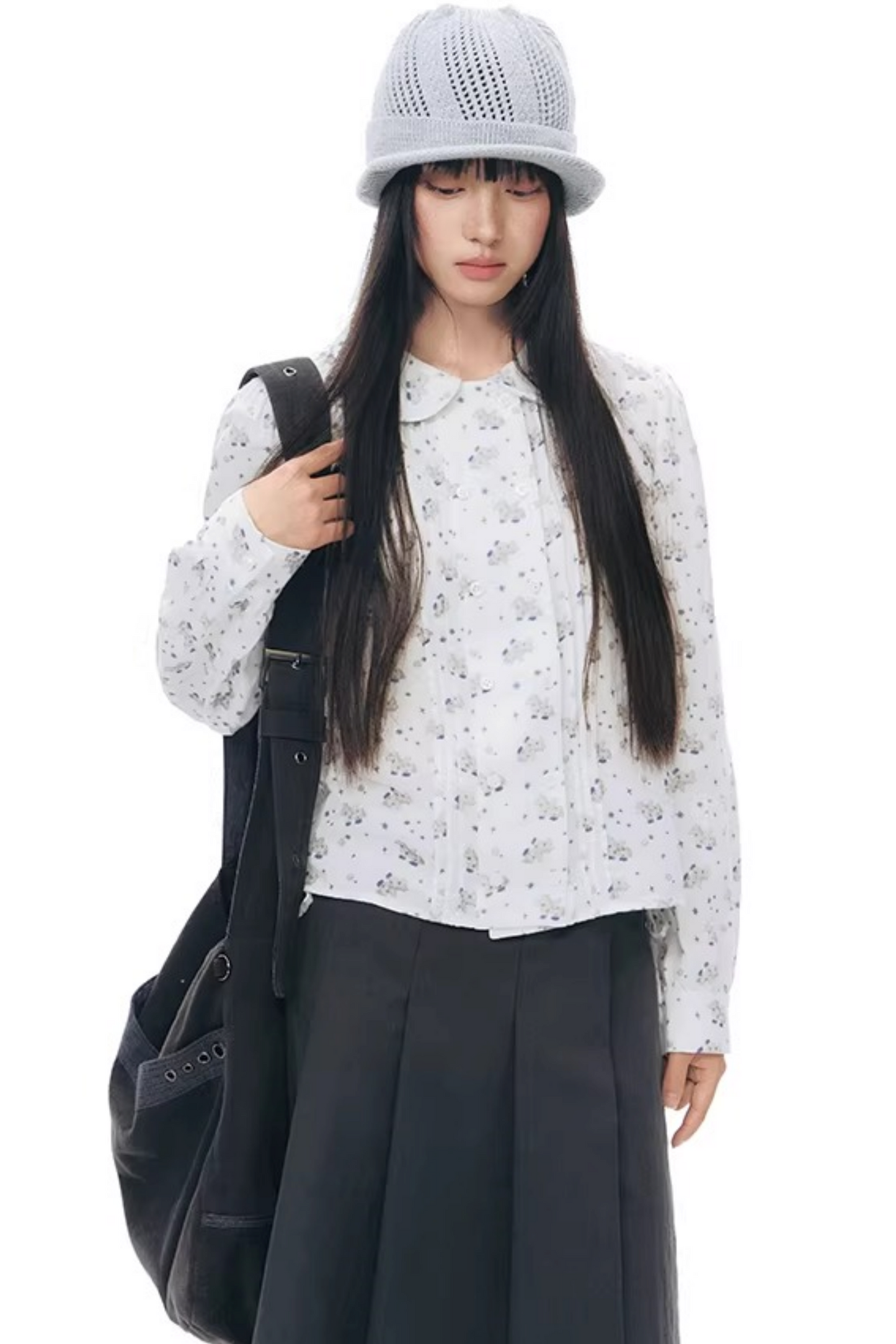 Pony Print Shirt and Skirt Matching Set