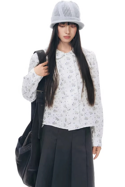 Pony Print Shirt and Skirt Matching Set