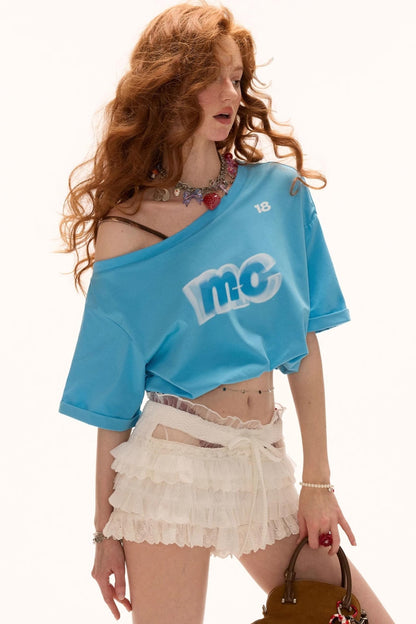 Casual Shoulder Cutout Tee