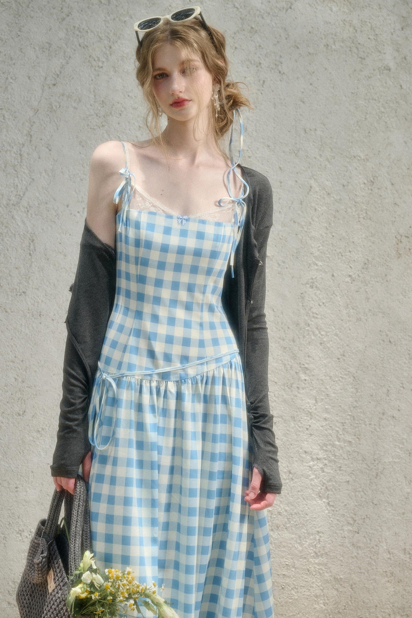 Galaxy Blue Pleated Sundress